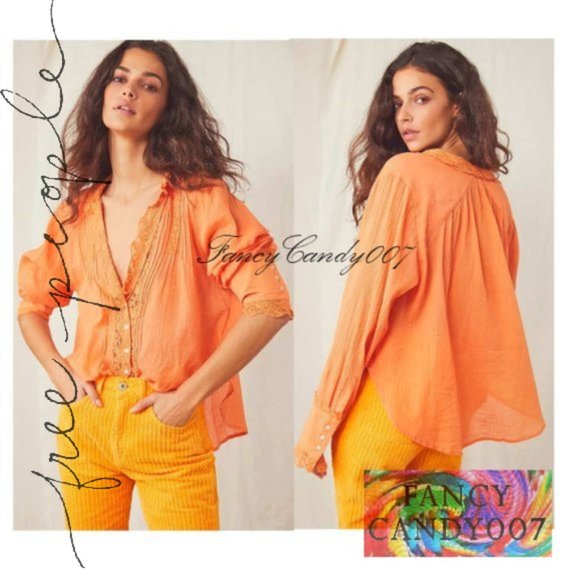 Free People Clemence Buttondown - Super Tropical Size XL - Picture 9 of 17